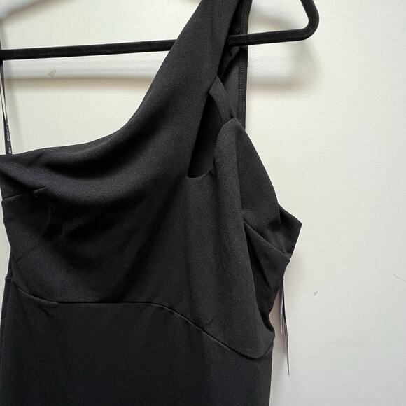 Rachel Roy Cut Out One Shoulder Black Dress Size XL NEW - Picture 3 of 5